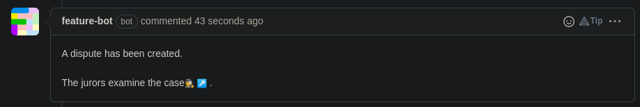 A dispute has been created for this challenge